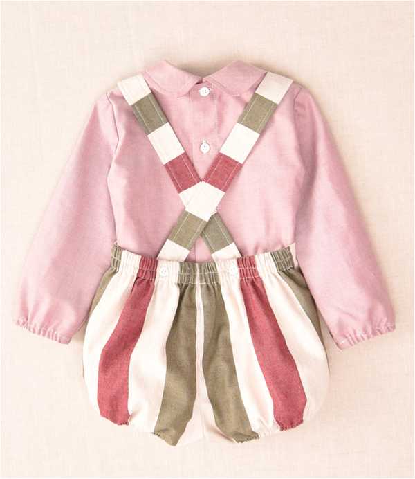 Conjunto ranita tirantes rayas
