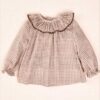 Blusa vichy marrón