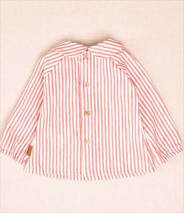 Blusa rayas cuello bebé