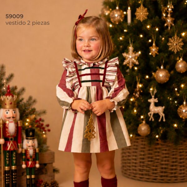 Vestido rayas bebe 2 piezas