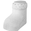Calcetin algodón puño vuelto calado