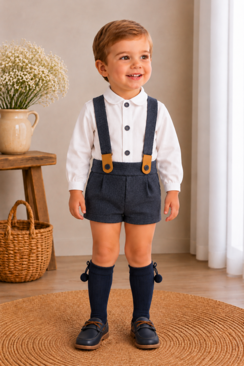 Retrato infantil en tonos cálidos (1) Conjunto short tirantes Narón