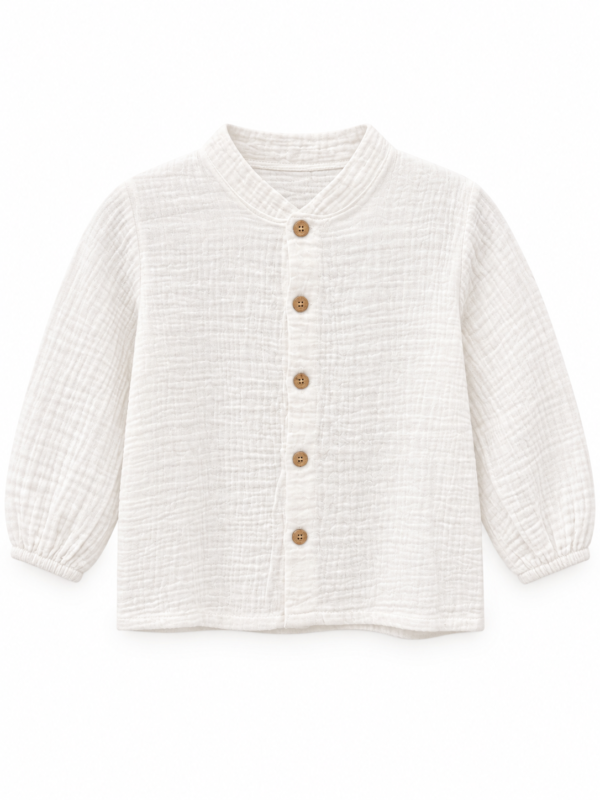 Camisa bambula cuello mao