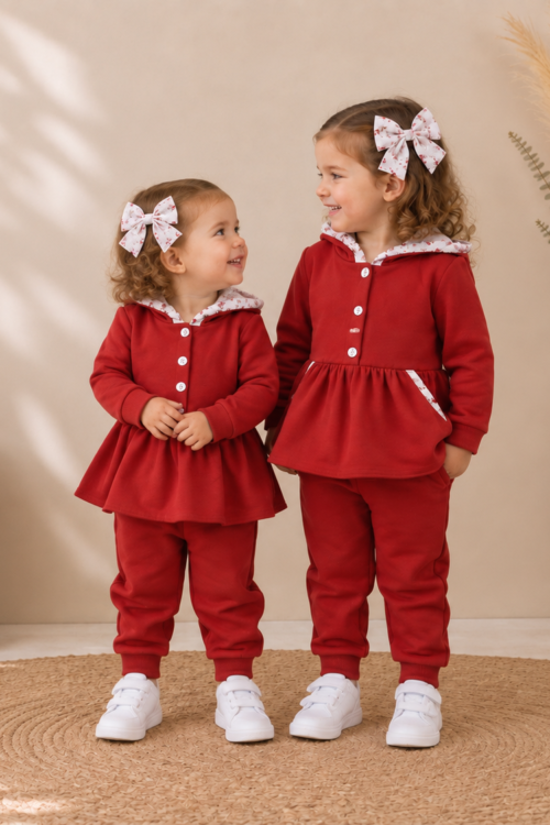 Conjunto deportivo niña teja