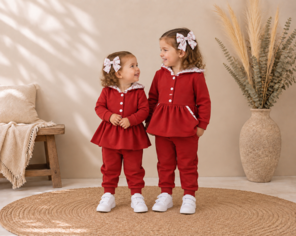 Conjunto deportivo niña teja