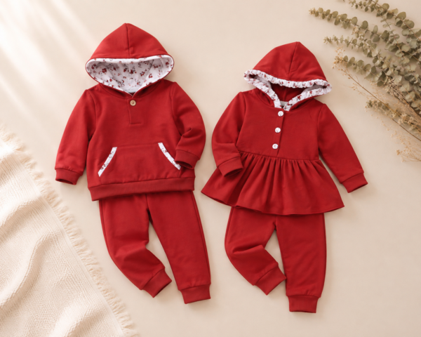 Conjunto deportivo niña teja