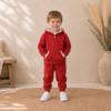 Conjunto deportivo niño teja