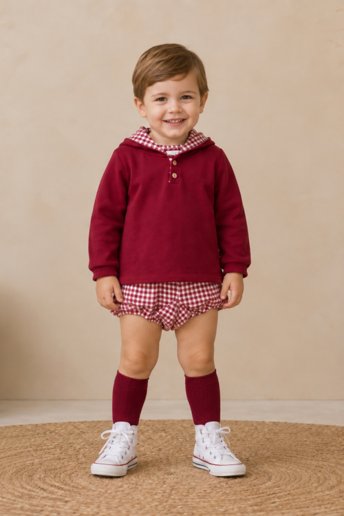 Conjunto bombacho vichy