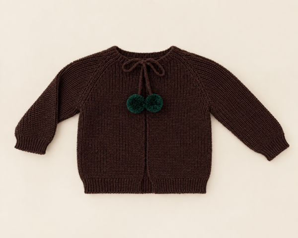 Chaqueta borlas chocolate