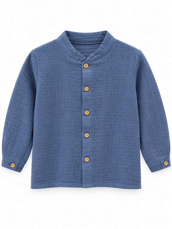 Camisa bambula cuello mao