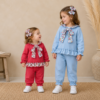 Conjunto deportivo cuento de otoño celeste
