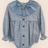 Pelele cuello tricot vichy