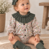 Pelele cuello tricot floral