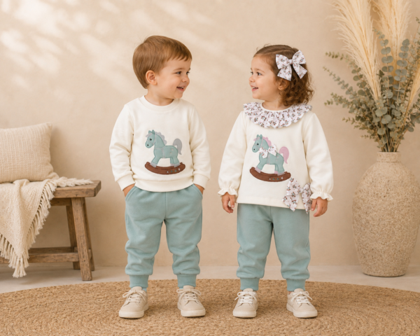Conjunto deportivo niña caballo balacín