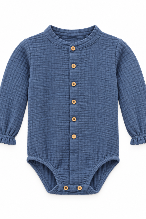 Body camisa bambula cuello mao