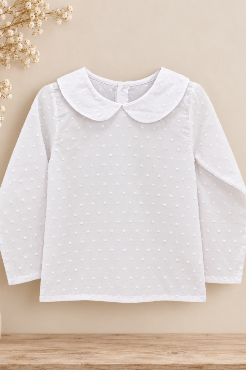 Camisa plumeti cuello bebé