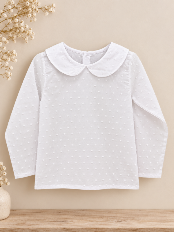 Camisa plumeti cuello bebé