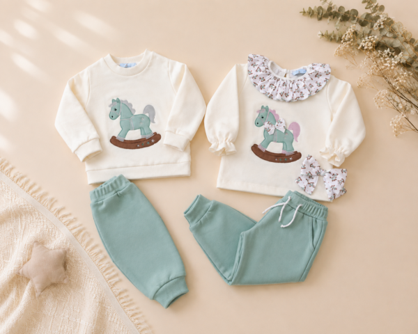 Conjunto deportivo niña caballo balacín