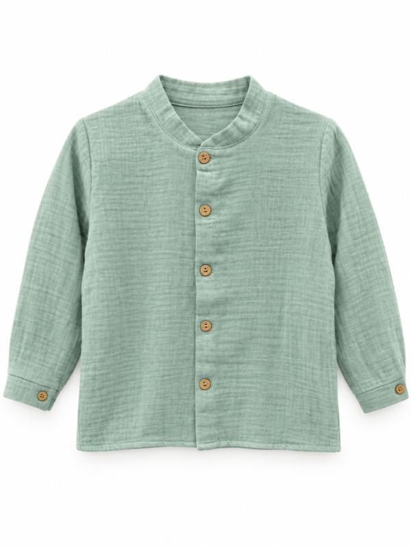 Camisa bambula cuello mao