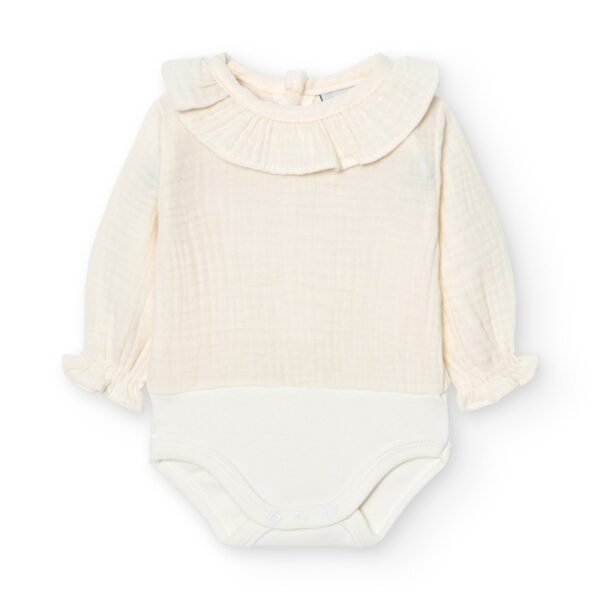 Body bambula cuello volante