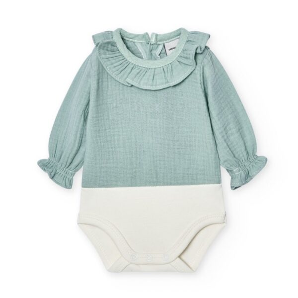 Body bambula cuello volante