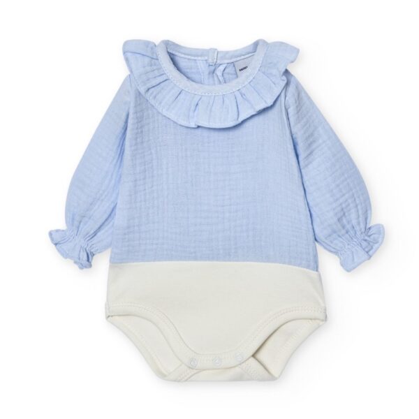 Body bambula cuello volante