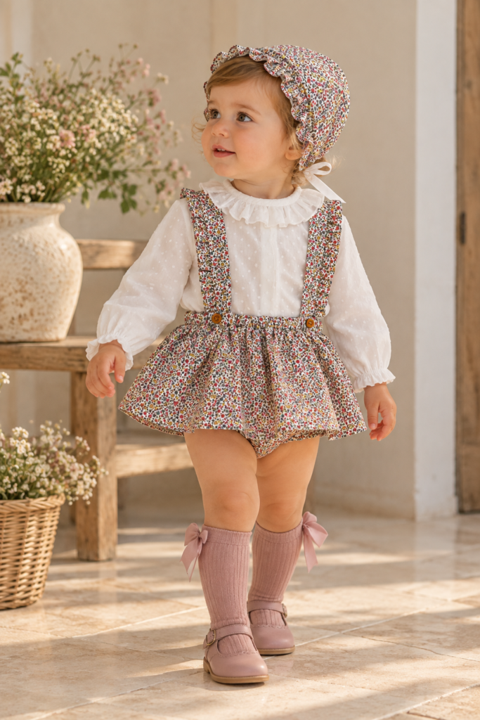 Conjunto braguita falda tirantes Jardin