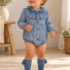 Pelele cuello tricot vichy